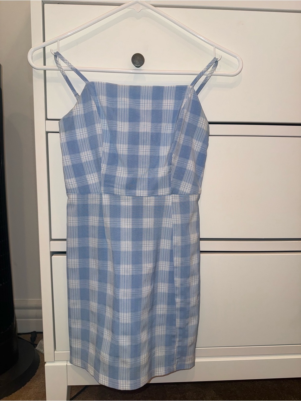 Blue and White Plaid mini dress xxs Nordstrom BP.